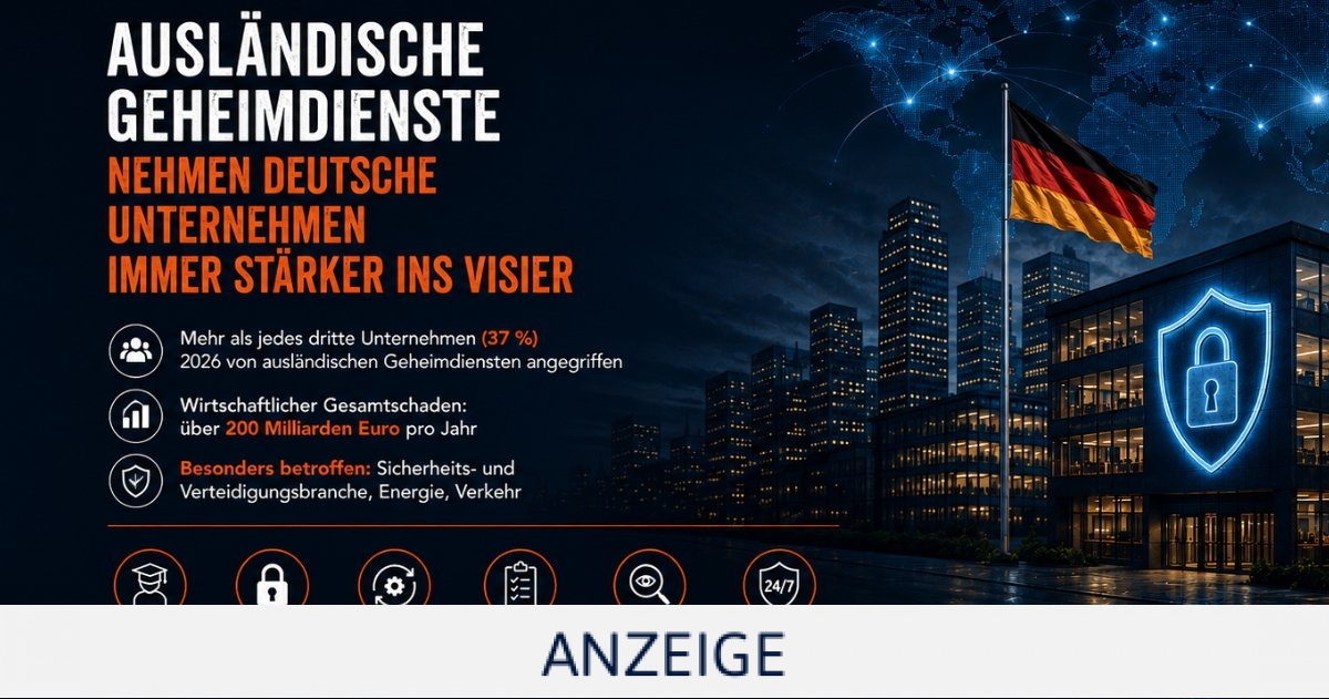 Espionage attacks on German companies are increasing significantly